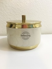 Southern Living Gold Brass Shell Bathroom Canister