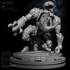 1/35 50mm Mecha Battle Combination Resin Model Kit Sci-Fi Figurine Unassembled