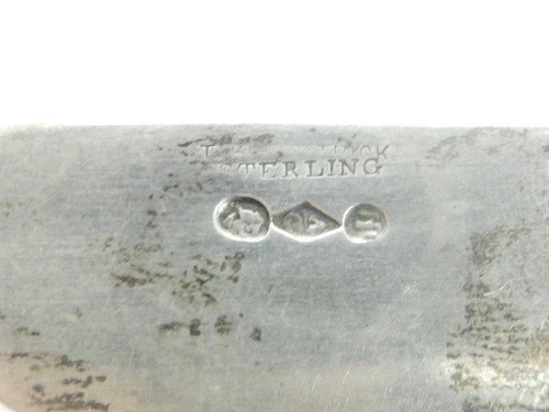 Coltello da tè piatto Kenilworth by Albert Coles in argento sterling / Bkfst. 7 5/8". S-328 - Foto 9 di 10