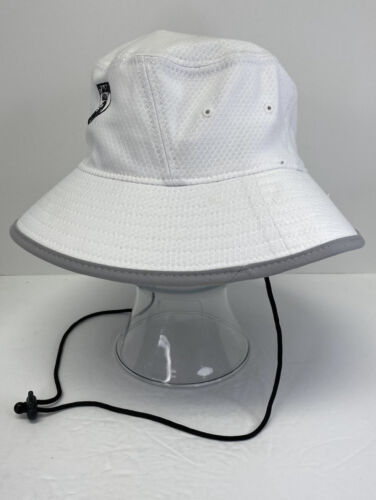 New Era White Golf Bucket Hat Talons Golf Course Ankeny, Iowa w/ Drawcord- EUC - Picture 4 of 5