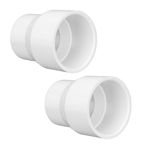 2 PCS 21/2x2 Inch PVC Reducer Coupling Adapter DWV Schedule 40 Plumbing