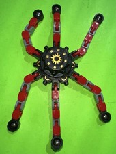 DEFORMABLE MECHANICAL CHAIN FINGERTIP FIDGET SPINNER-RED BLACK ROBOT GYRO TOY