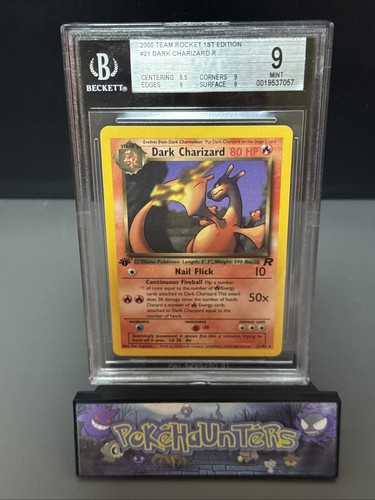 Pokemon Card Dark Charizard 21/82 1st Edition Team Rocket Set BGS 9 MINT