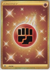 Pokemon Fighting Energy (Secret) 233/198 SWSH06: Chilling Reign Holofoil ScR NM