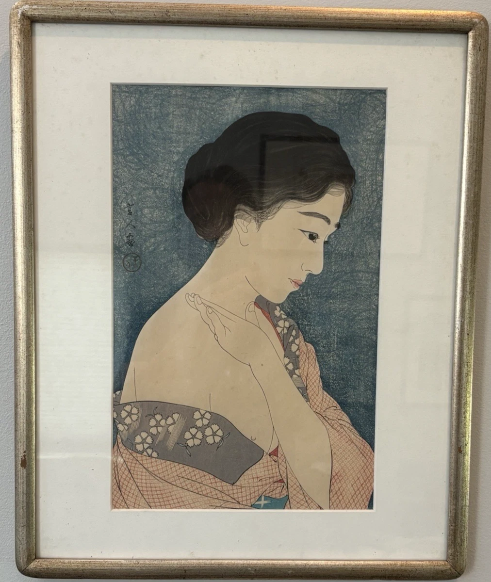 老式木刻版画古董日本版画| eBay