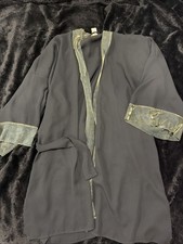 Vintage Victoria Secret Robe Black And Gold Size Small