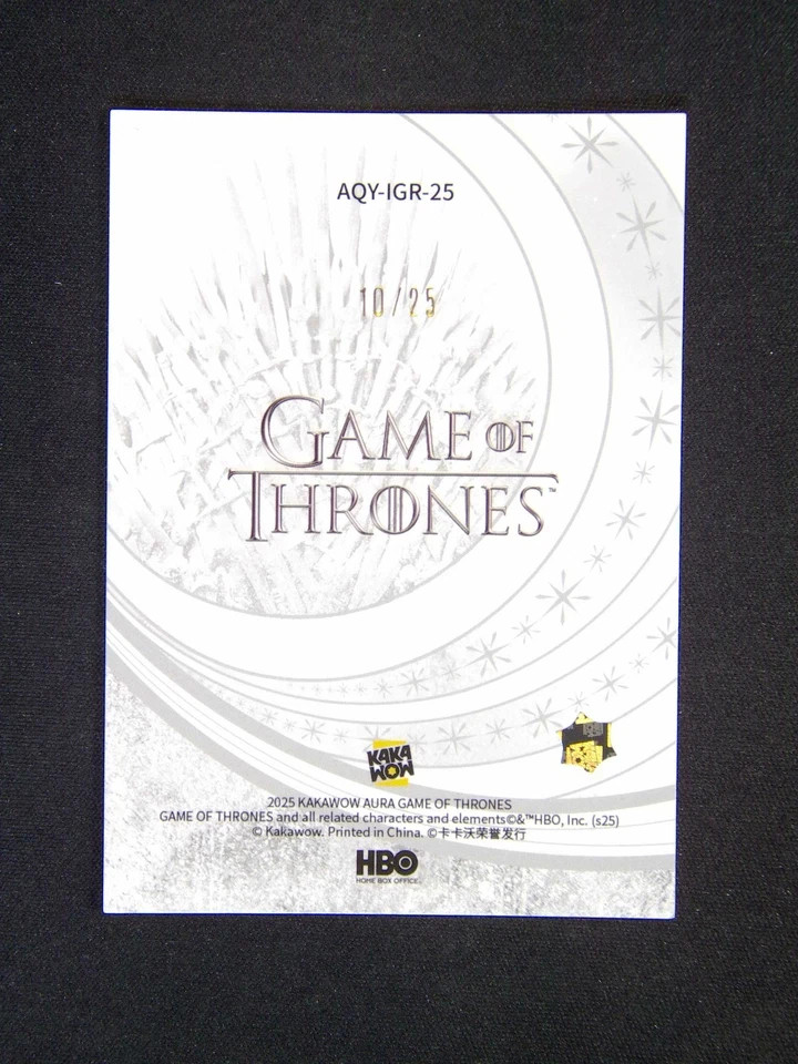 Game of Thrones Sandor Clegane The Hound /25 -2025 Kakawow Aura Green AQY-IGR-25