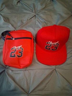Chicago 23 Red Adjustable Snapback Hat & Bag Set Sports Theme