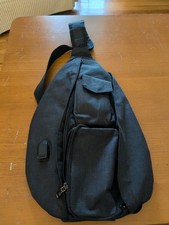 Sling Backpack with Charging Cord USB Port