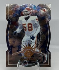 DERRICK THOMAS 1997 LEAF FRACTAL MATRIX Y-AXIS DIE-CUT SILVER SSP RARE CHIEFS