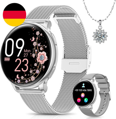Smartwatch Damen Mit Telefonfunktion, 1.27  HD Uhren Damen Mit 110 Sportmodi, Pu