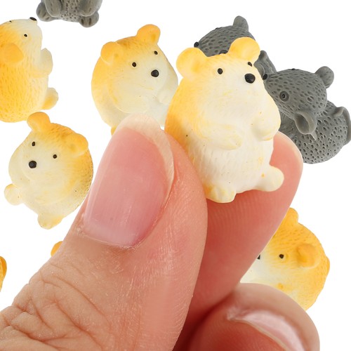 12 Piezas Mini Adornos Animales Modelo Hámster Tema Creativo Decoración - Imagen 7 de 12