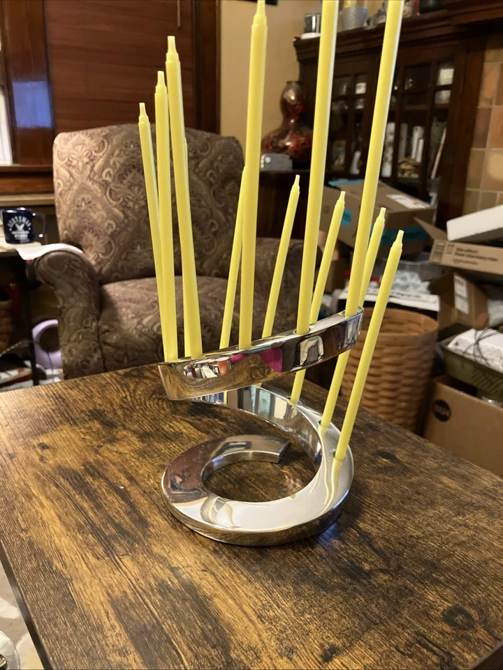 Portavelas Dansk Níquel Plata Placa Espiral 12 Bertil Vallien Francia Foto 2 de 4