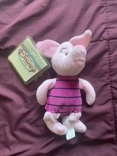 Disney Store Piglet 8  Bean Bag Plush NWT