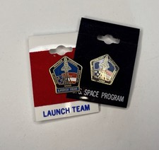 OFFICIAL NASA Space Shuttle STS-53 DISCOVERY vtg Cloisonne Voss Cabana Pin Set