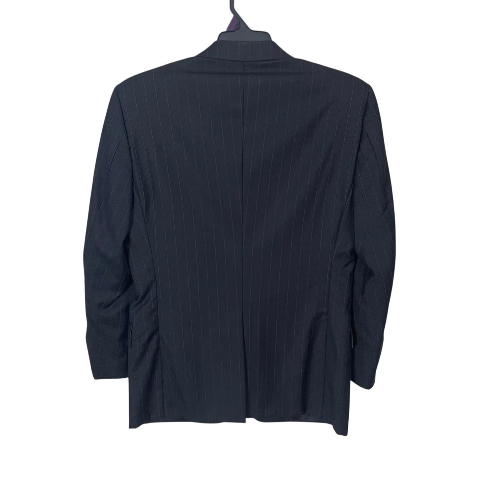 Hickey Freeman 2pc Suit Men’s 38R Black Loro Piana Tasmanian Super 120s Wool - Image 4 of 4