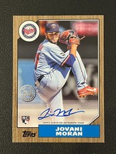 Jovani Moran 2022 Topps Auto Rookie 1987 Design Gold /50 Twins