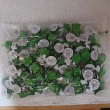 Lot of 100 Green Curos Caps for Needleless Connectors; Port, PICC, IV