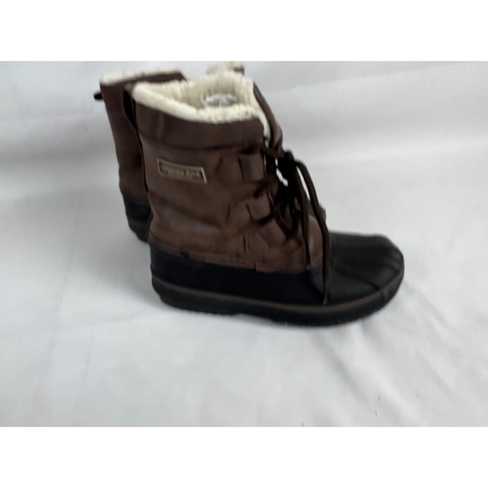 London Fog Kids Boys Cheshire Brown Water Resistant Duck Snow Boots 63K300 Sz 11