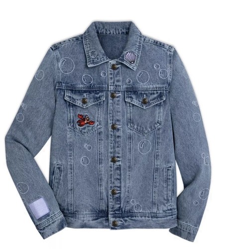 NEW Disney Cake Worthy Ariel Little Mermaid Womens Denim Jacket Size 2X