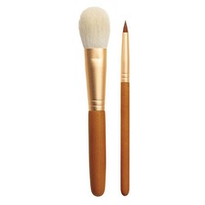 Kumano brush hitosoroe cheek brush lip brush goat hair 1-2-0018 2piece Set Japan