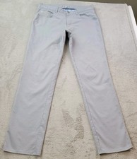 Peter Millar eb66 Performance Five Pocket Pants Mens 34x32 Gray Classic Stretch