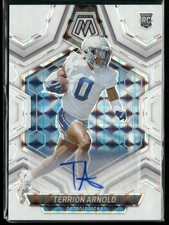 2024 Panini Mosaic #324 Terrion Arnold Rookie Autographs Mosaic
