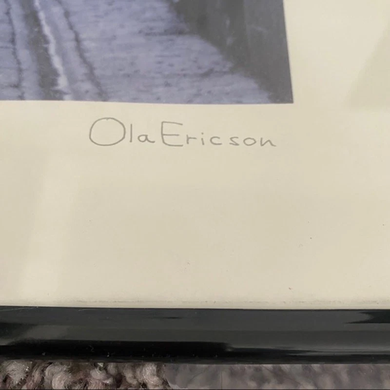 Impressão fotográfica assinada por Ola Ericson beco de arte escandinava em Gama Stan Estocolmo - Imagem 3 de 4