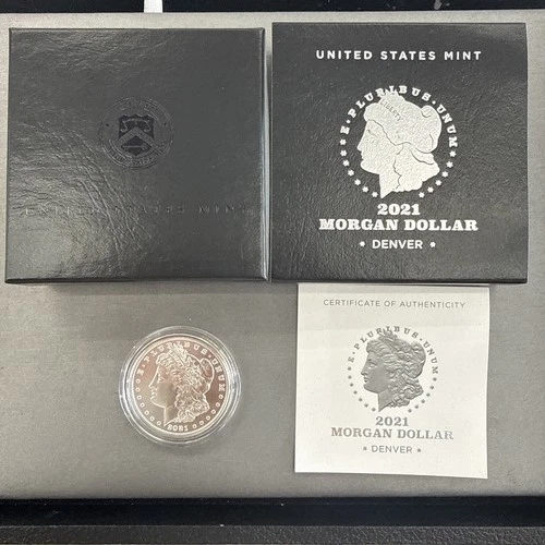 2021-D Uncirculated U.S. Silver Morgan Dollar Coin (OGP and COA)