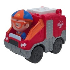 Blippi Car Toy Mini Vehicle Mobile Toy Red Fire Truck Engine TV Cartoon Kideo