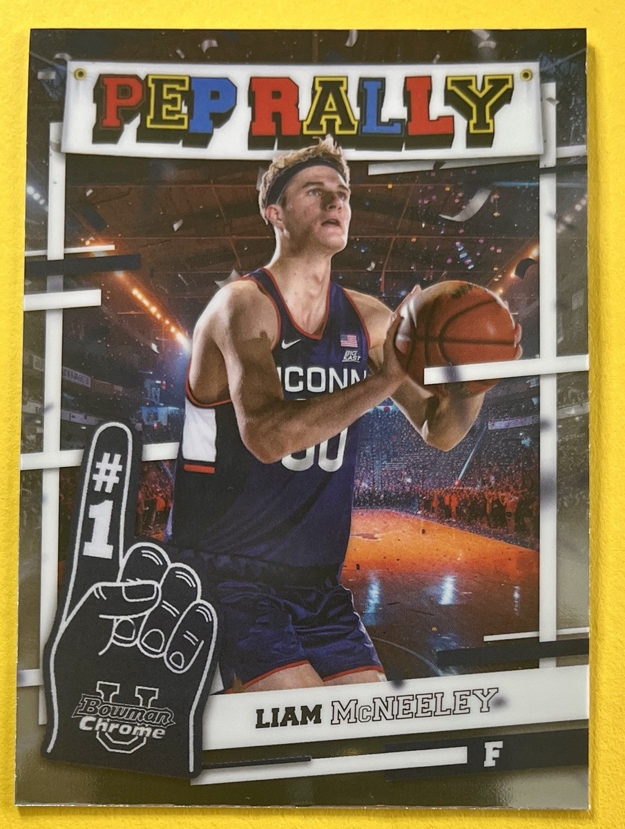Liam McNeeley 2024-25 Bowman Chrome University PEP RALLY INSERT