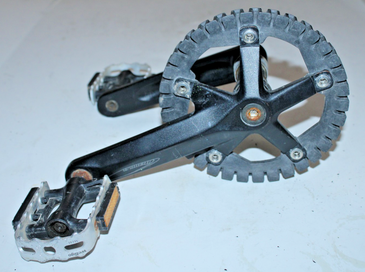 Bontrager Nebula Belt-Drive Double Crankset 175mm 130BCD Black
