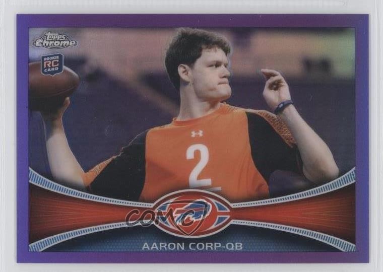 2012 Topps Chrome Retail Purple Refractor 385/499 Aaron Corp #60 Rookie RC 0a7