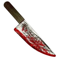 4E's Novelty 16.5 Inch Large Fake Knife Prop, Plastic Halloween Prop Knife...