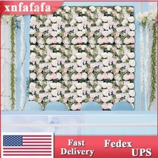 6Pcs Artificial Silk Flower Rose Wall Panels Wedding Party Venue Decor 60 40cm