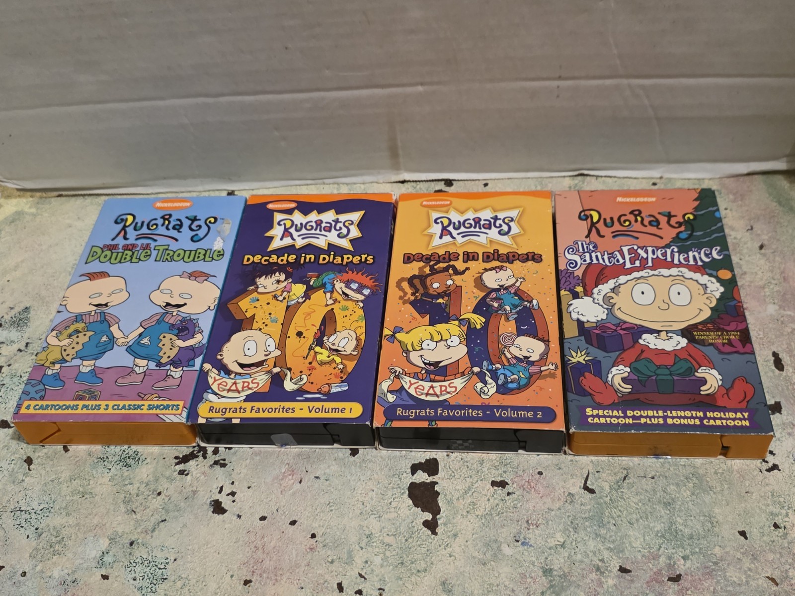 RUGRATS Lot Of 4 VHS Tapes 90s Nickelodeon movie and episodes Decade In Diapers