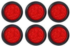 10X 4"inch Round LED Truck Trailer Stop Turn Tail Brake Lights Waterproof 12-LED