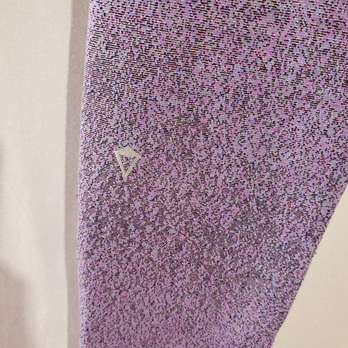 Ivivva Lululemon Rhythmic Tights Girls Size 12 Pink Purple Pixel Knit Activewear - Picture 7 of 13