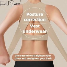 Women Posture Corrector Bra Wireless Back Support Lift Up Yoga Bra Shapewear