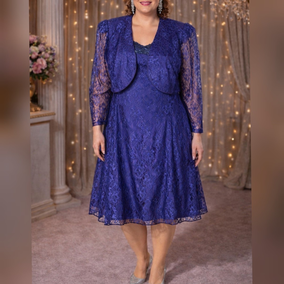 chinese dress ladies Blue Tiered Ruffled Vintage Princess Dress Puffed Sleeve Satin Lace Quinceanera Dresses 25039 Custom Colors / US16 main image 0