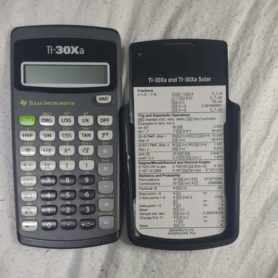 Texas Instruments TI-30Xa Calculator Gray With Cover Tested