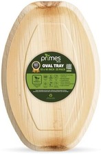 Primes ECO Biodegradable Palm Leaf Ovel Trays Natural Eco Friendly BBQ Platter