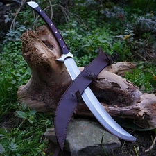 Handmade Carbon Steel Blade Long Handle Machete Sword | Hunting Sword Camping
