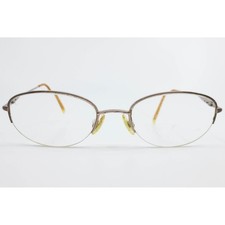 Charmant CH10803 Pure Titanium Eyeglasses Bronze Oval Semi Rimless Frames