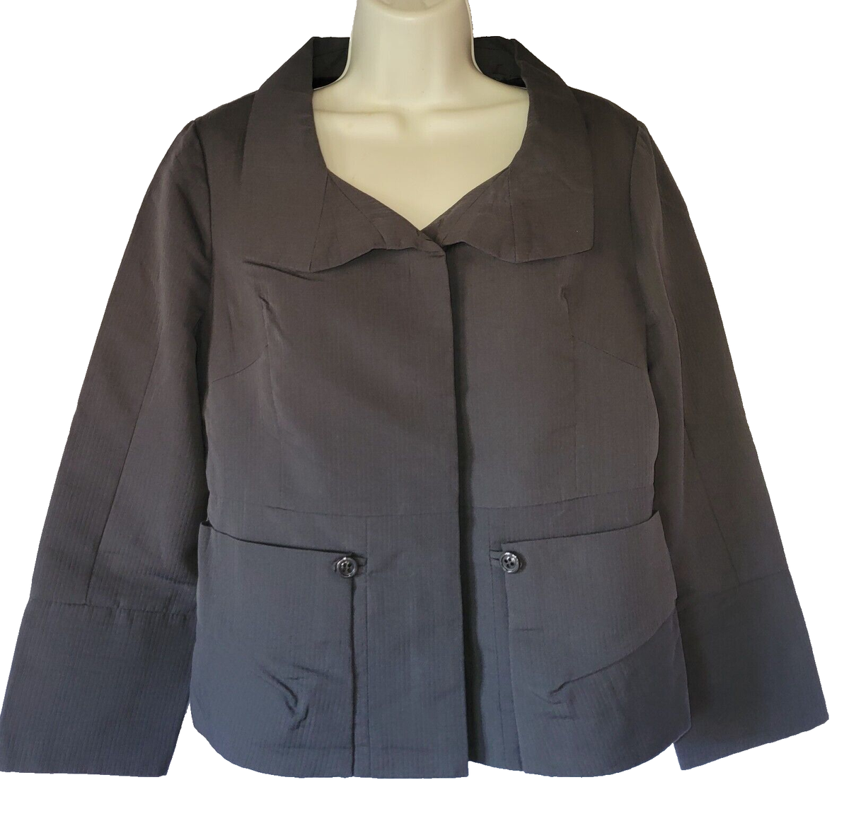【関税&送料込み】ChloAC Button-Front Cotton Jacket Chloe Cotton Silk Button Lightweight Jacket 42 France 8 10