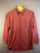 John Henry Men  s 18 34/35 Long Sleeve Dress Shirt Business Preppy