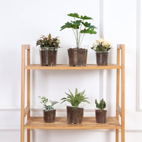 30 Pack 5/6/7 Inch Clear Nursery Pots with Drainage Holes, Clear Plant Pot for P - Picture 5 of 7