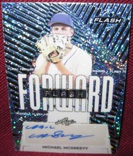 2021 LEAF FLASH FORWARD AUTOGRAPH #FF-MM4 MICHAEL McGREEVY PLATINUM BLUE 31/50