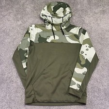 Nike Dri-Fit Camo Hoodie Mens Small BV2740-325 Olive Pullover