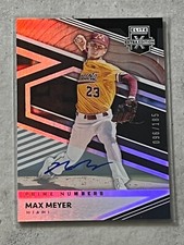 2020 Elite Extra Edition Max Meyer Prime Numbers Black Auto /185 #3 Marlins